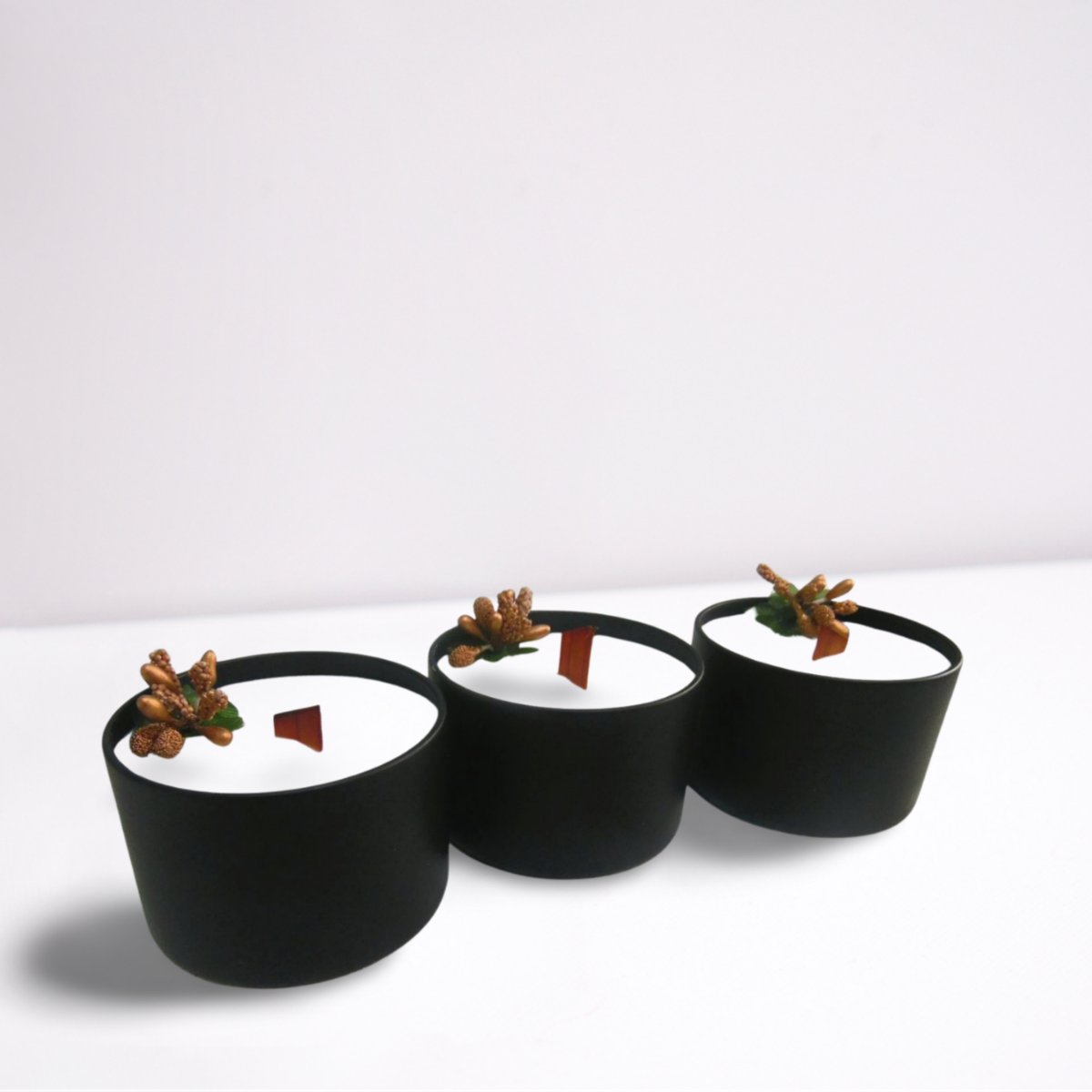 3 lü  Set  Teneke  Mum ( Lavanta Kokulu)