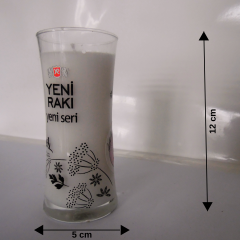 Özel Rakı Bardağı İçinde Jel mum