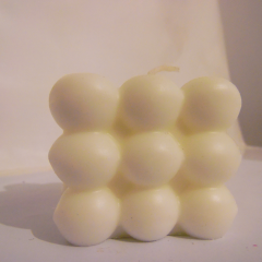 3 Adet Kare Bubble Mum  Kokulu Candle Soya Wax Vegan Mum