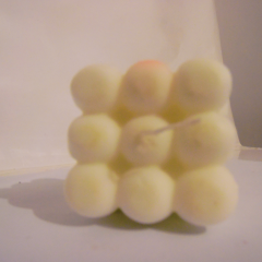 3 Adet Kare Bubble Mum  Kokulu Candle Soya Wax Vegan Mum