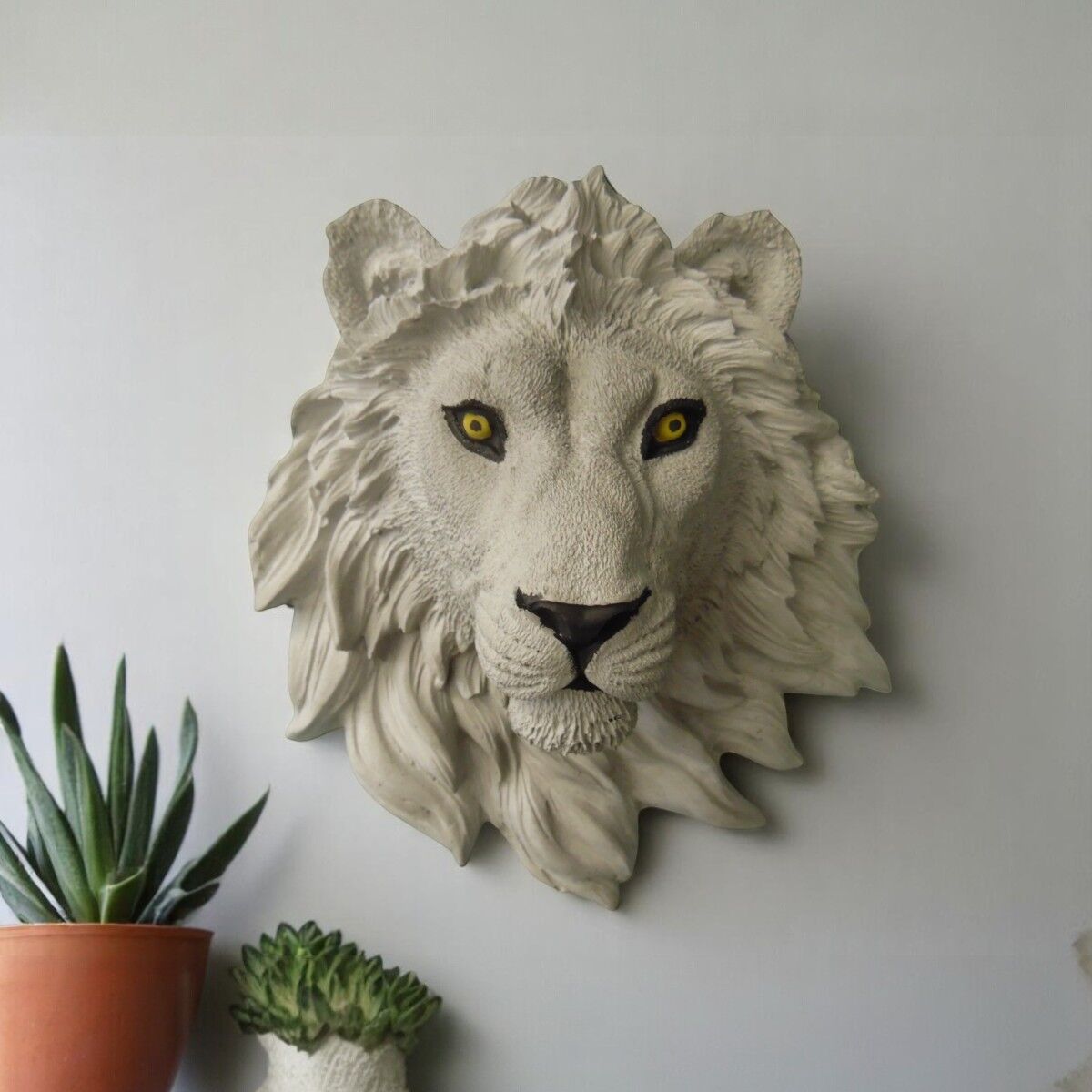 Aslan  kafası ,Duvar Süsü 18x20 cm